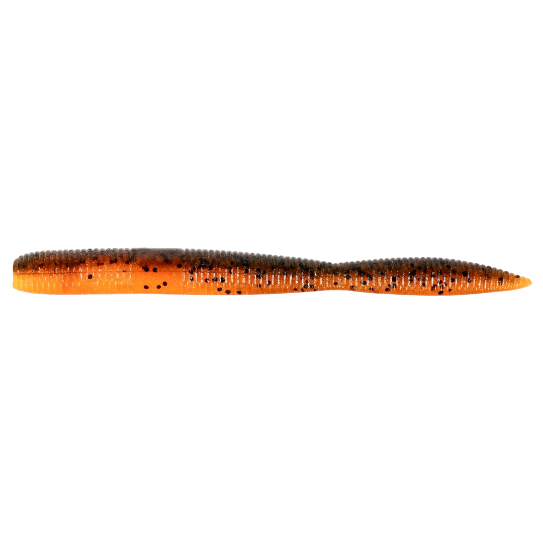 Z-Man FattyZ Jigi 5" Green Pumpkin/Orange sivulta, pää vasemmalla