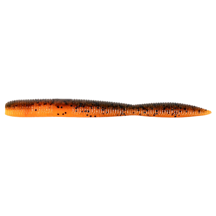 Z-Man FattyZ Jigi 5" Green Pumpkin/Orange sivulta, pää vasemmalla