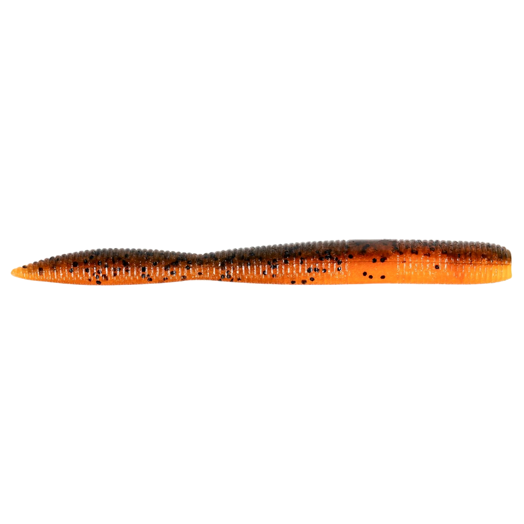 Z-Man FattyZ Jigi 5" Green Pumpkin/Orange sivulta, pää oikealla