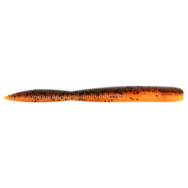 Z-Man FattyZ Jigi 5" Green Pumpkin/Orange sivulta, pää oikealla