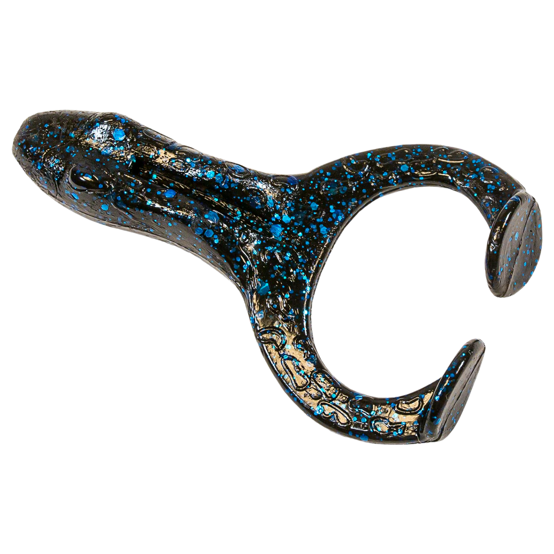 Z-Man Finesse FrogZ Jigi 2.75" Black/Blue ylhäältä, pää vasemmalla