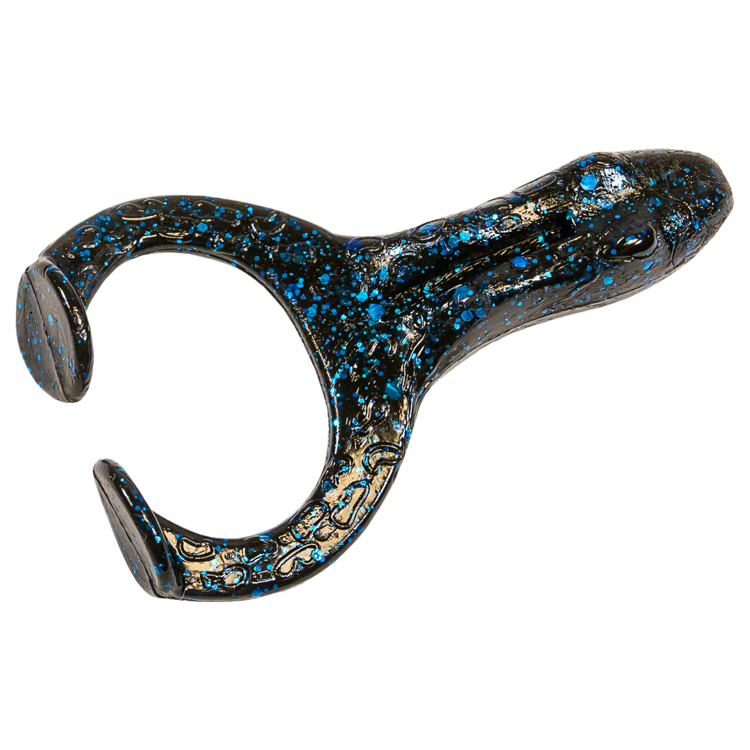 Z-Man Finesse FrogZ Jigi 2.75" Black/Blue ylhäältä, pää oikealla