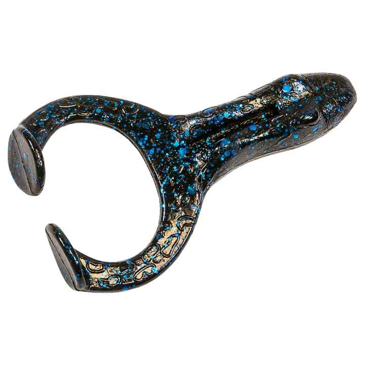 Z-Man Finesse FrogZ Jigi 2.75" Black/Blue ylhäältä, pää oikealla