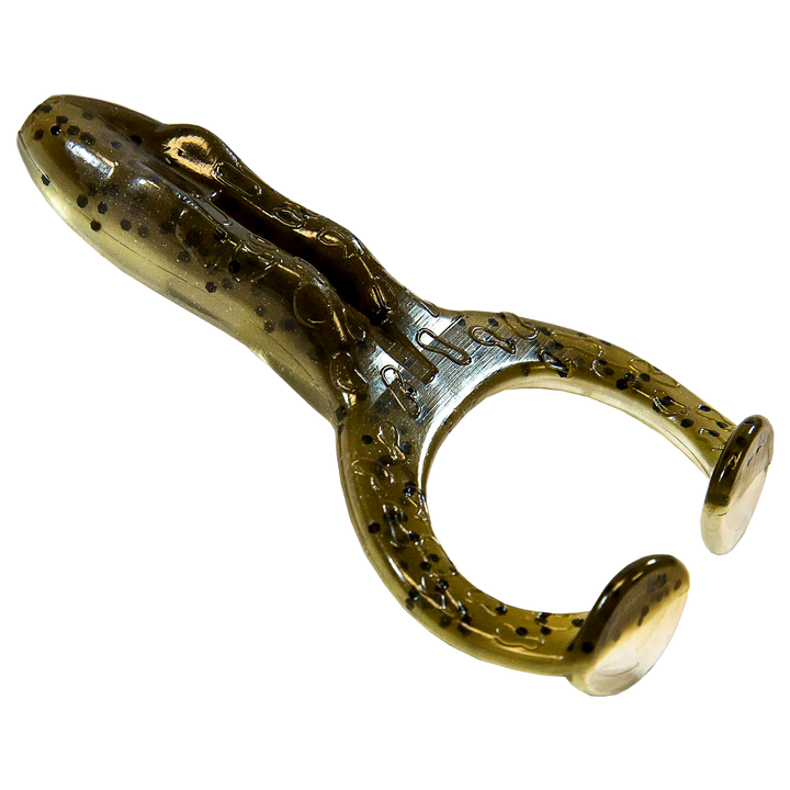 Z-Man Finesse FrogZ Jigi 2.75" Mud Minnow ylhäältä, pää vasemmalla