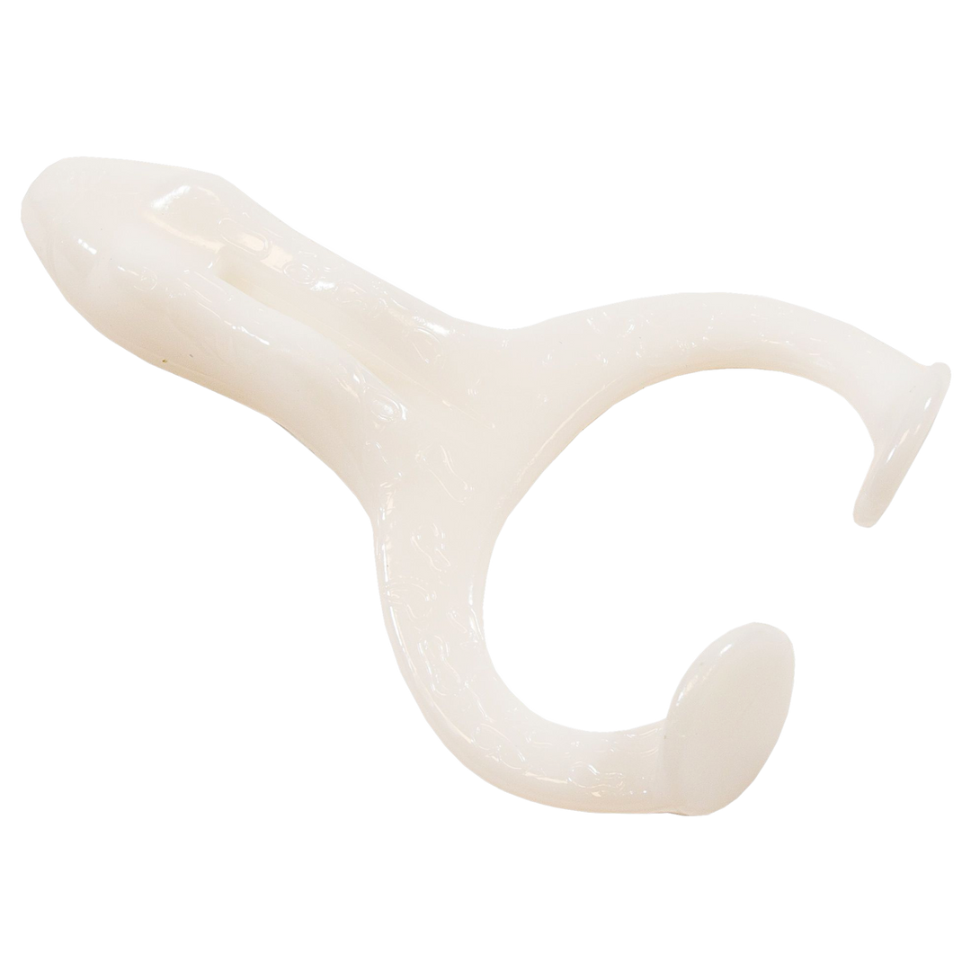 Z-Man Finesse FrogZ Jigi 2.75" White ylhäältä, pää vasemmalla