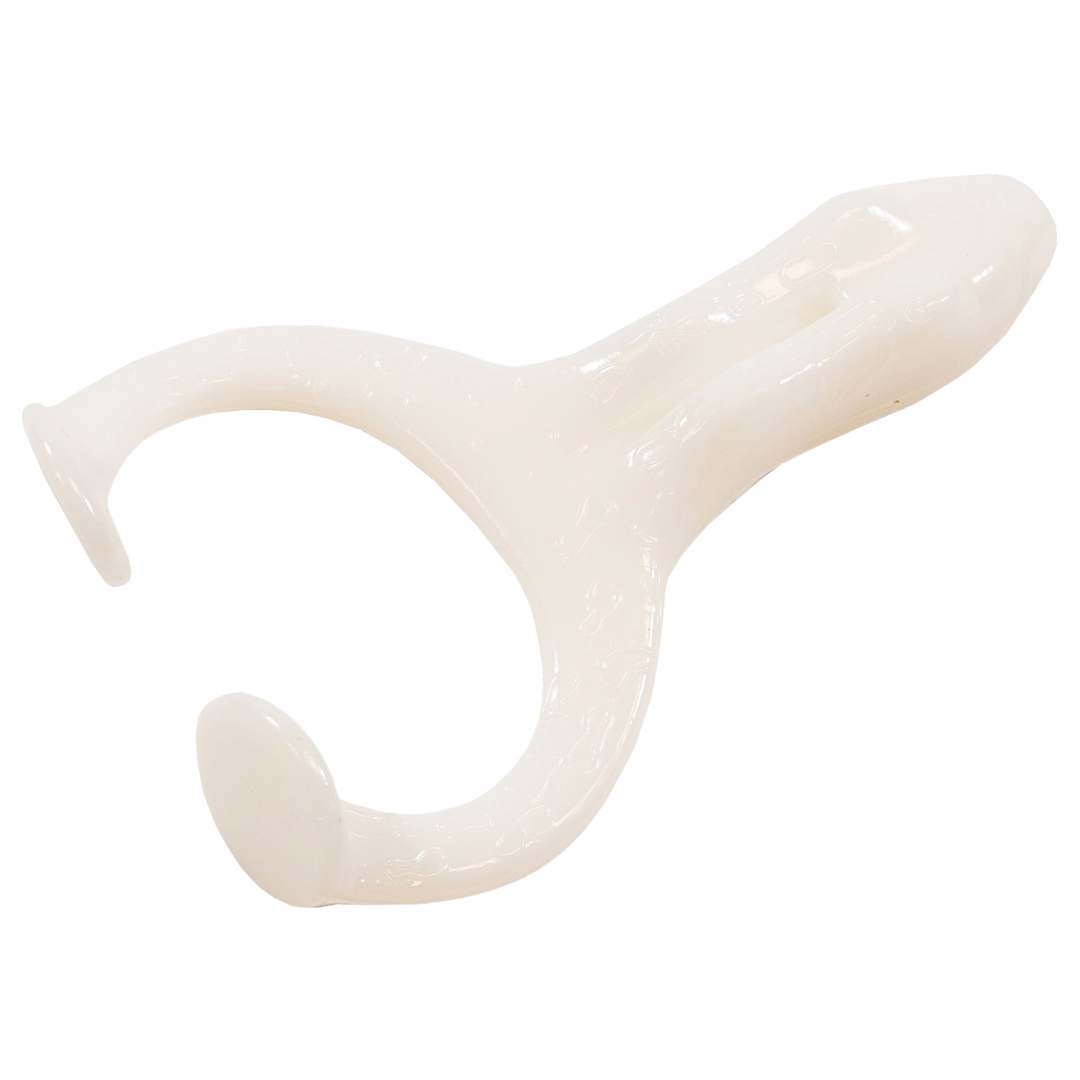 Z-Man Finesse FrogZ Jigi 2.75" White ylhäältä, pää oikealla
