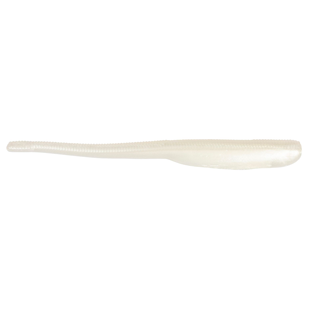 Z-Man Finesse ShadZ Jigi 4" Pearl sivulta, pää oikealla