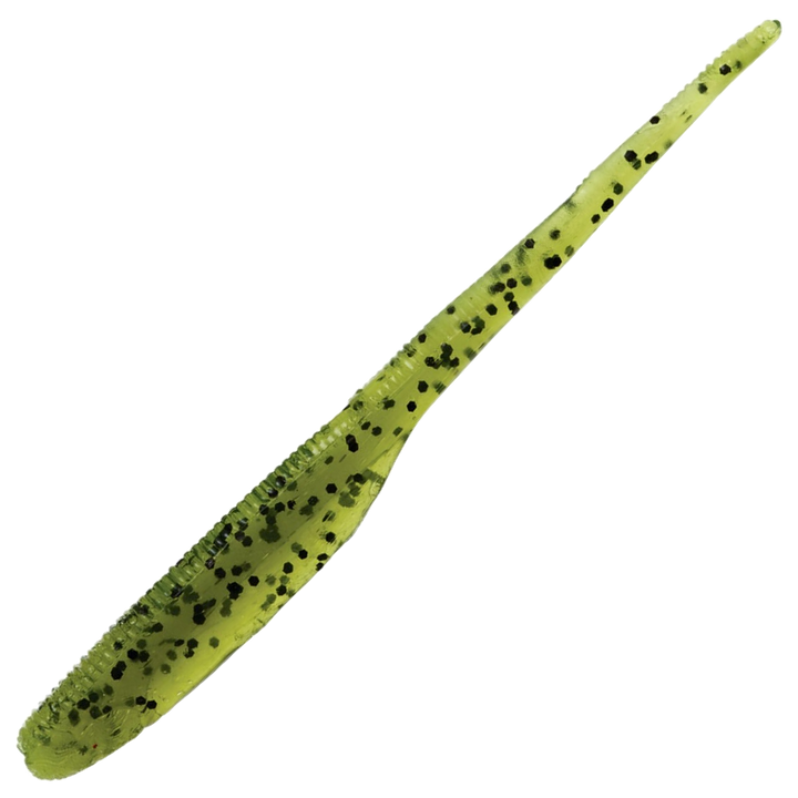 Z-Man Finesse ShadZ Jigi 4", väri Watermelon: vihreä runko ja tummat pilkut