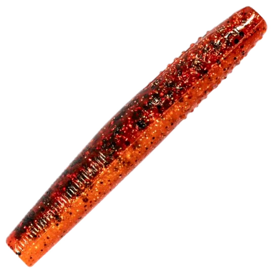Z-Man Finesse TRD Jigi 2.75", väri Fire Craw: punaoranssi runko ja tummat pilkut