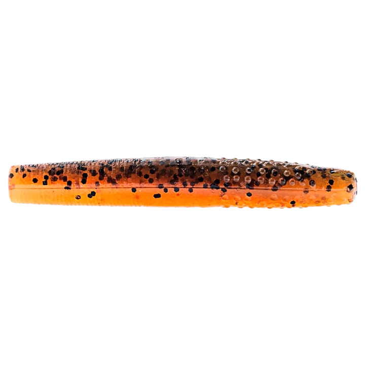 Z-Man Finesse TRD Jigi 2.75" Green Pumpkin/Orange sivulta, pää vasemmalla