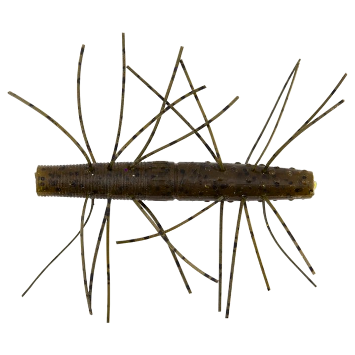 Z-Man Fuzzy TRD Jigi 2.75" Green Pumpkin sivulta, pää oikealla
