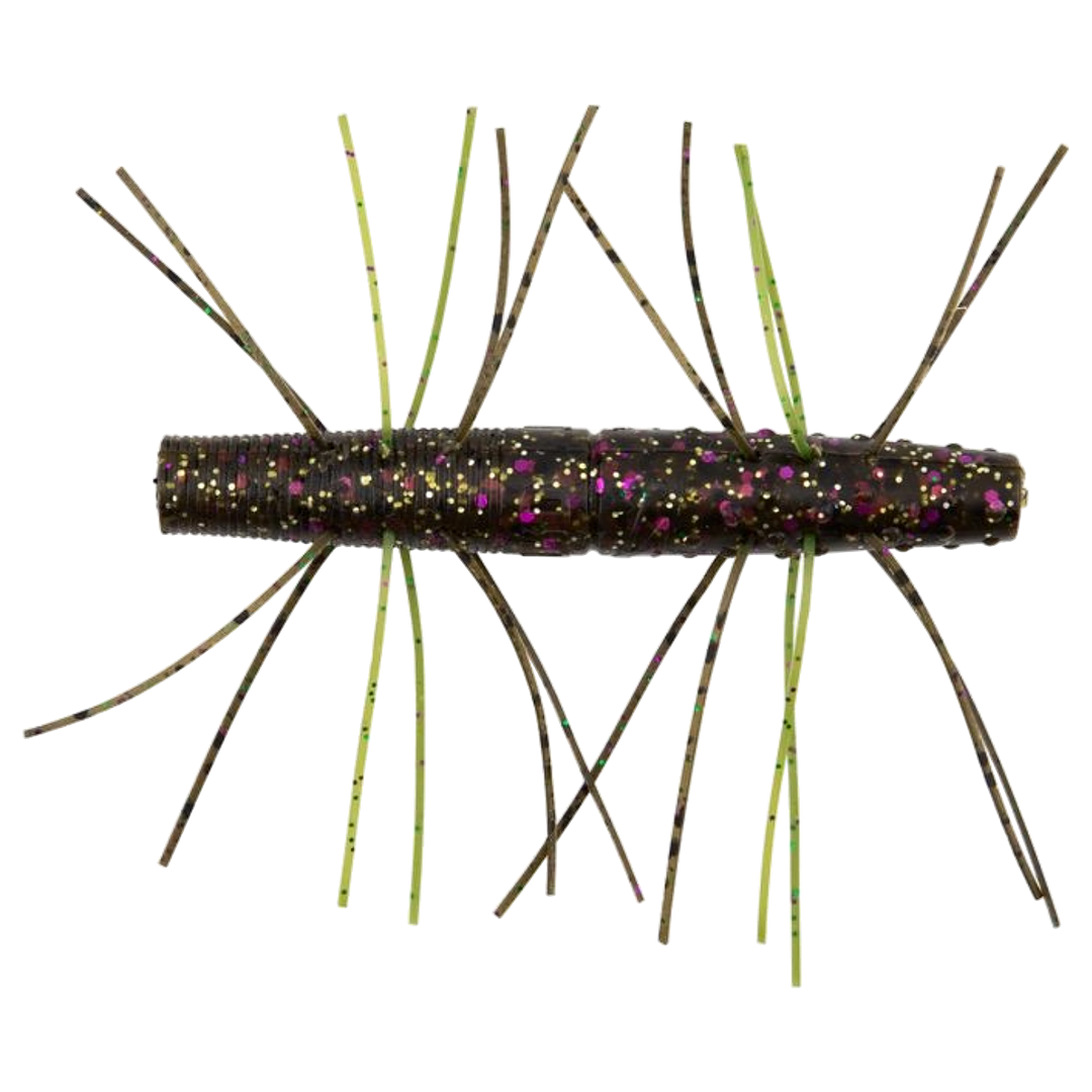 Z-Man Fuzzy TRD Jigi 2.75" Green Pumpkin Goby sivulta, pää oikealla