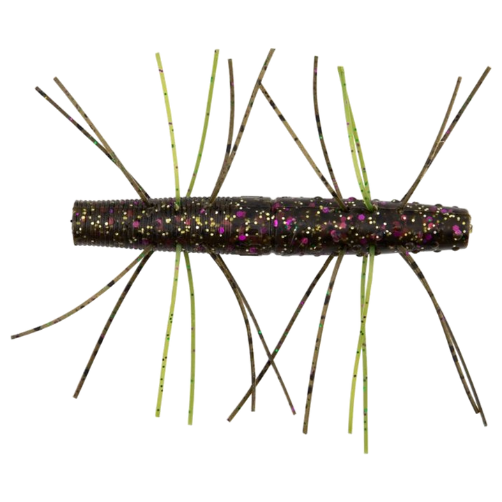 Z-Man Fuzzy TRD Jigi 2.75" Green Pumpkin Goby sivulta, pää oikealla
