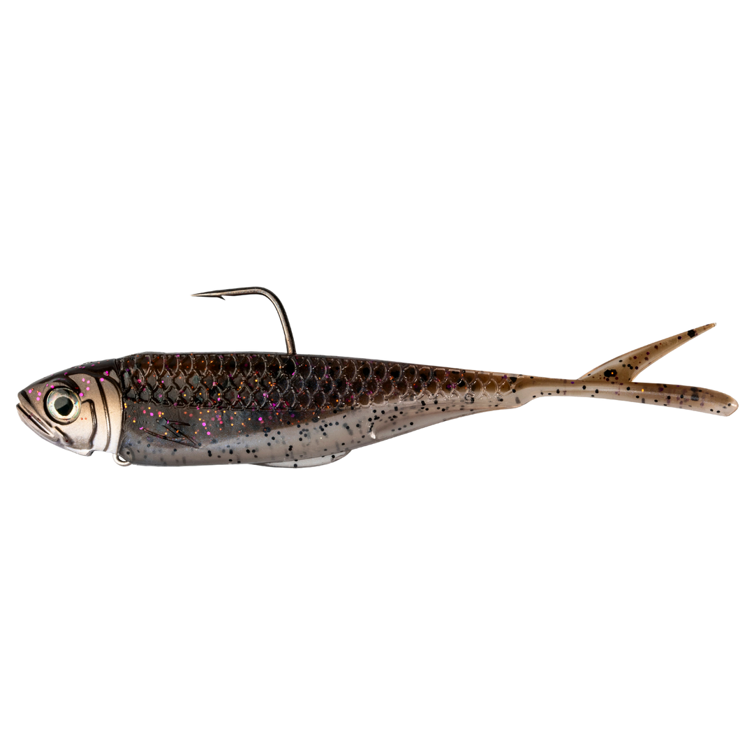 Z-Man Graph ShadZ 3.8" 10.6g Goby Sauce sivulta, pää vasemmalla