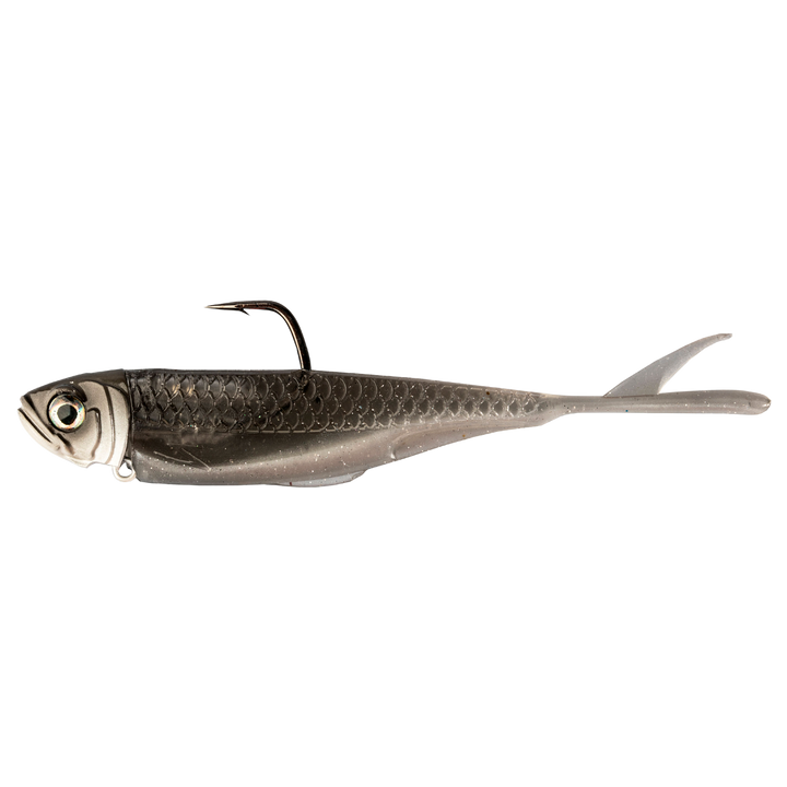Z-Man Graph ShadZ 3.8" 10.6g Smelt sivulta, pää vasemmalla