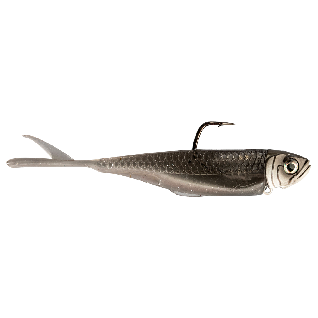 Z-Man Graph ShadZ 3.8" 5.3g Smelt sivulta, pää oikealla