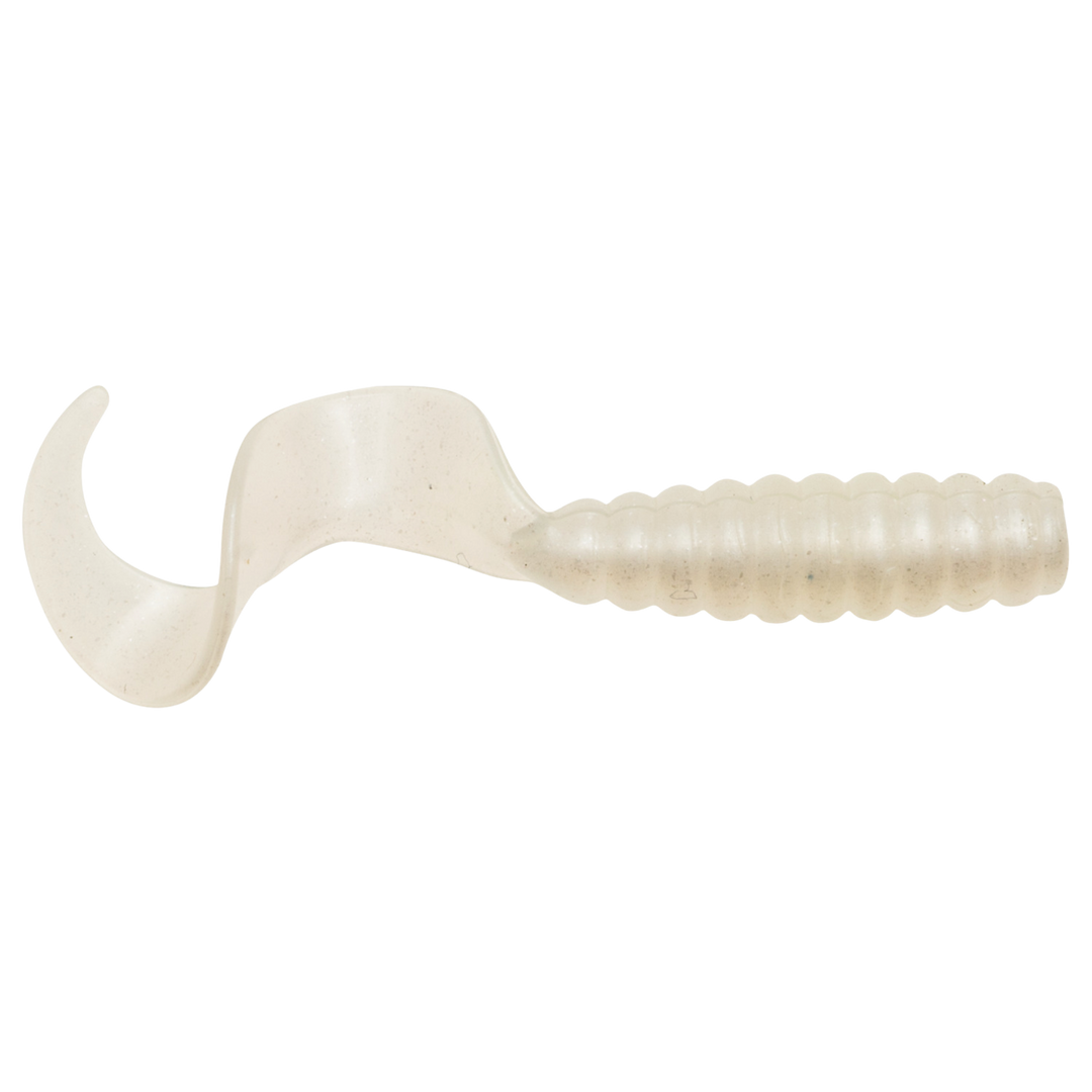 Z-Man GrubZ Jigi 2.5" Shimmer Pearl sivulta, pää oikealla
