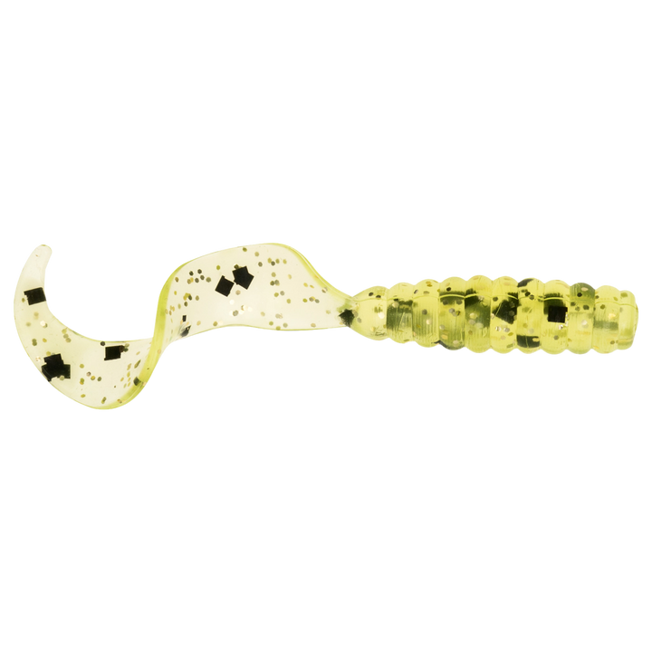 Z-Man GrubZ Jigi 2" Chartreuse Sparkle sivulta, pää oikealla