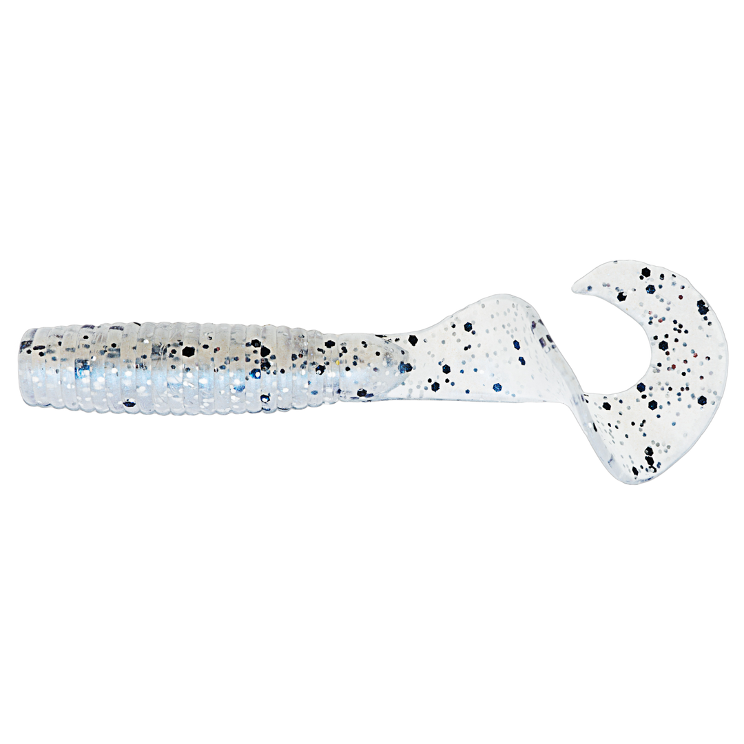 Z-Man GrubZ Jigi 3.5" Blue Glimmer Sparkle sivulta, pää vasemmalla