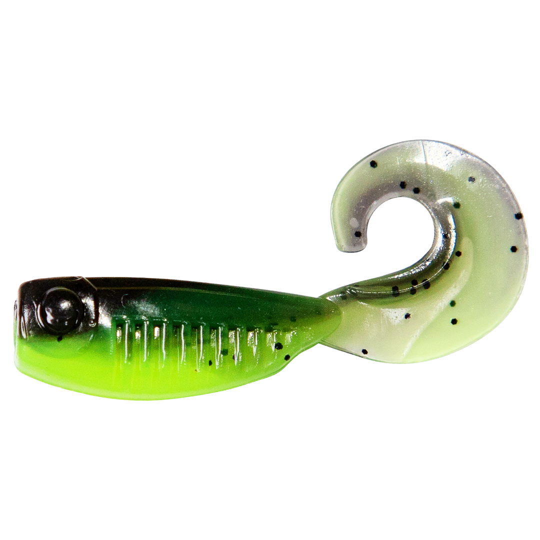 Z-Man Guppy GrubZ Jigi 2" Bumblebee sivulta, pää vasemmalla