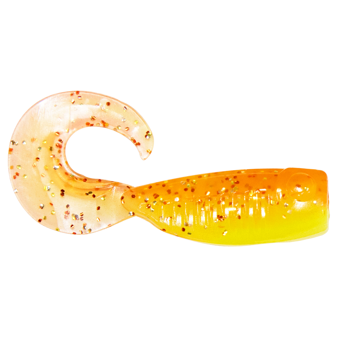 Z-Man Guppy GrubZ Jigi 2" Firetreuse sivulta, pää oikealla