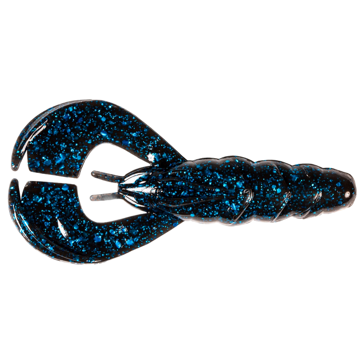 Z-Man Hella CrawZ Jigi 3.75" Black Blue yläpuolelta, pää vasemmalla