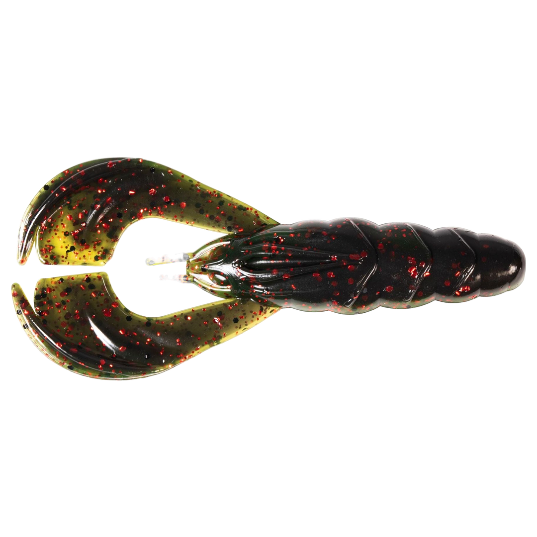 Z-Man Hella CrawZ Jigi 3.75" California Craw yläpuolelta, pää vasemmalla