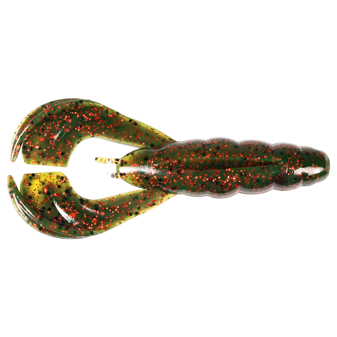 Z-Man Hella CrawZ Jigi 3.75" California Craw alapuolelta, pää vasemmalla