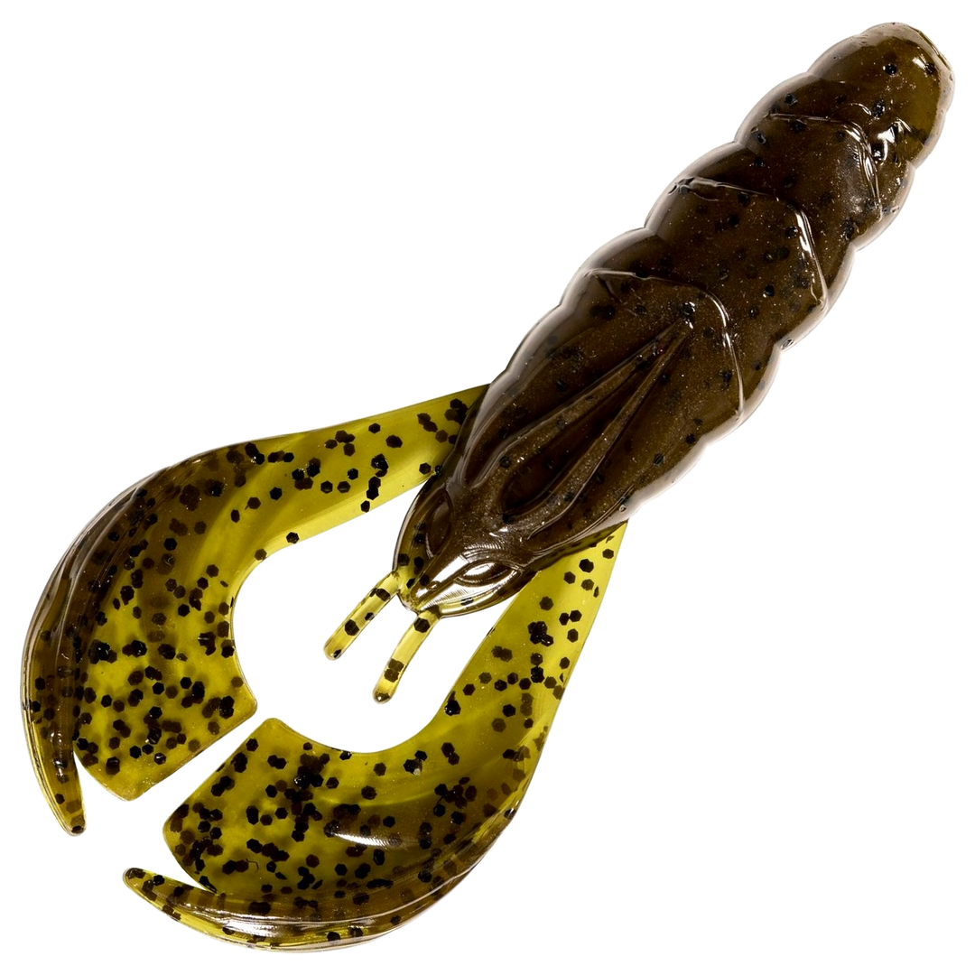 Z-Man Hella CrawZ Jigi 3.75", väri Green Pumpkin: vihreänruskea runko ja tummat pilkut