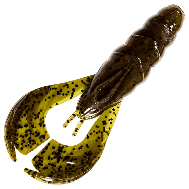 Z-Man Hella CrawZ Jigi 3.75", väri Green Pumpkin: vihreänruskea runko ja tummat pilkut
