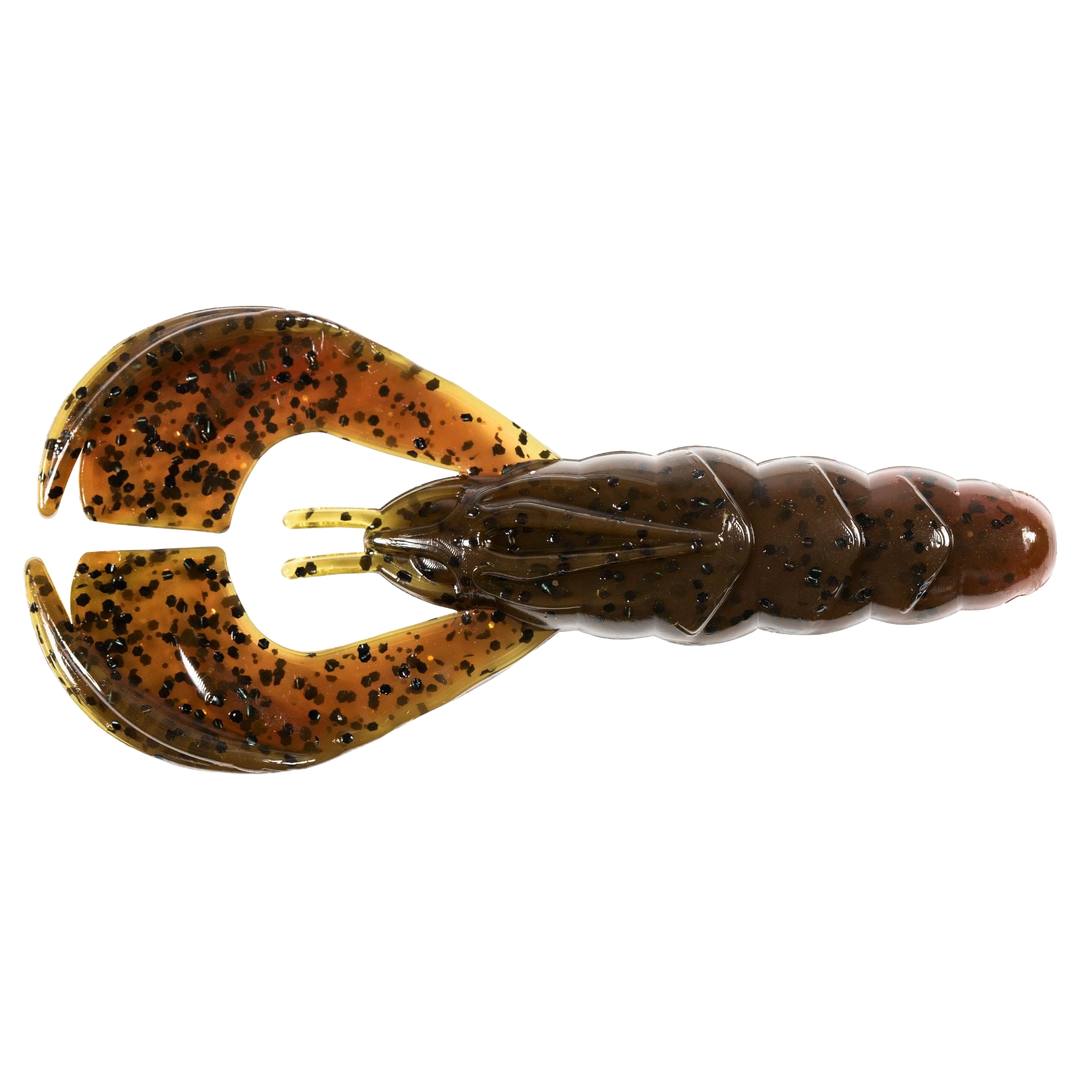 Z-Man Hella CrawZ Jigi 3.75" Hot Craw yläpuolelta, pää vasemmalla