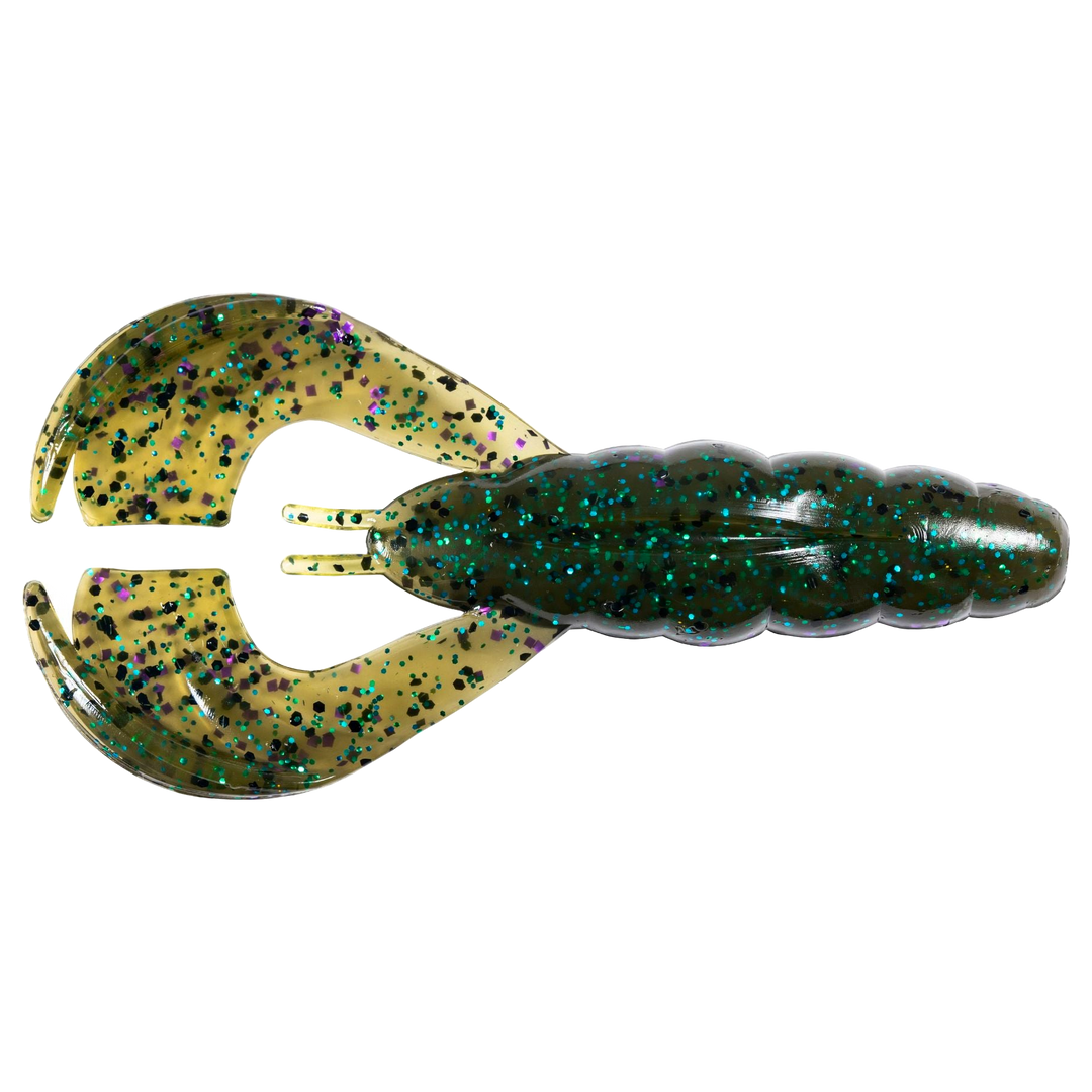 Z-Man Hella CrawZ Jigi 3.75" Sprayed Grass alapuolelta, pää vasemmalla