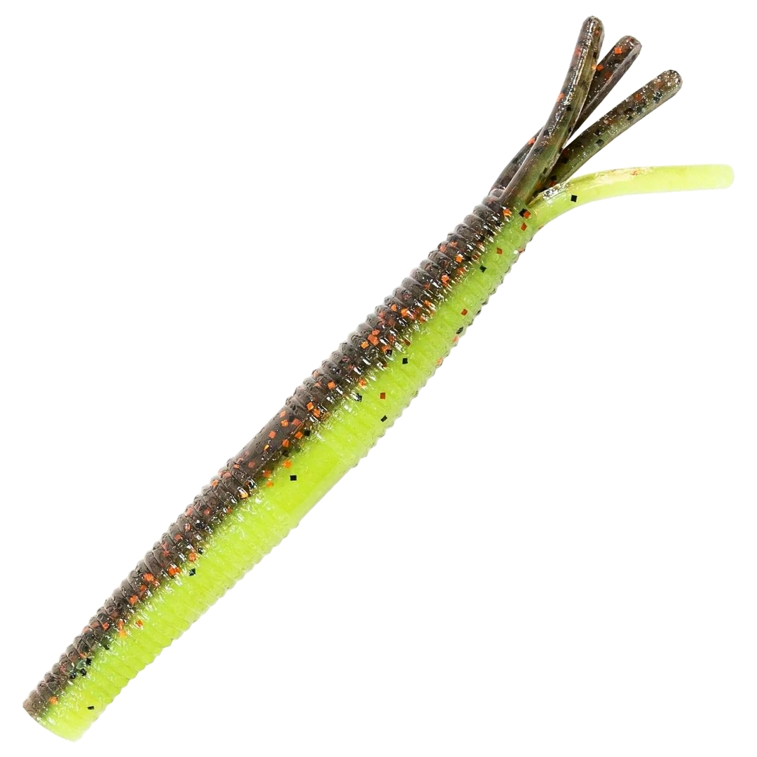 Z-Man Hula StickZ Jigi 4", väri Coppertreuse: kuparinruskea selkä ja kellanvihreä vatsa