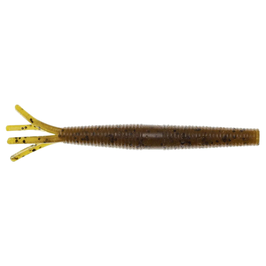 Z-Man Hula StickZ Jigi 4" Green Pumpkin sivulta, pää oikealla