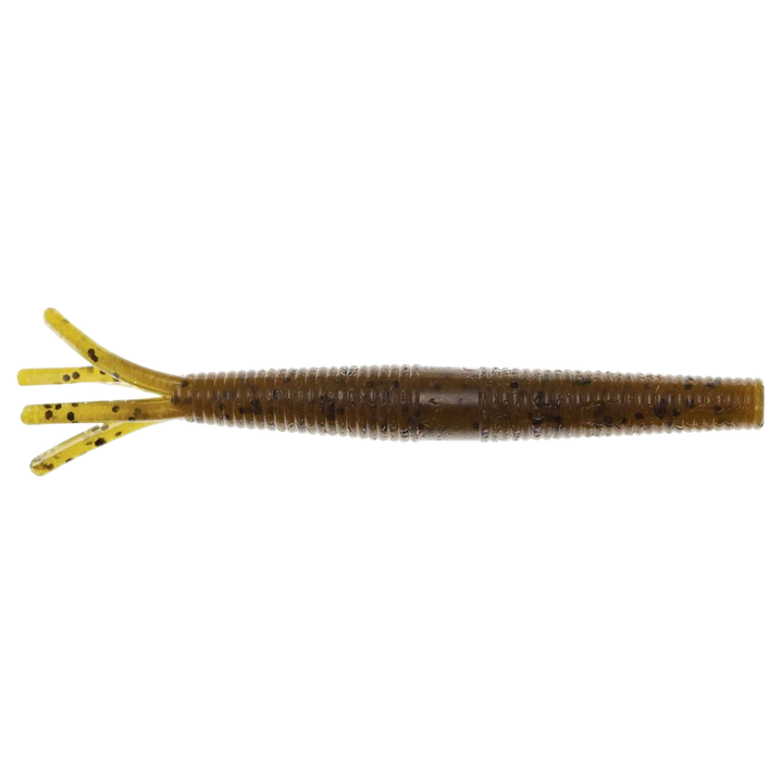 Z-Man Hula StickZ Jigi 4" Green Pumpkin sivulta, pää oikealla