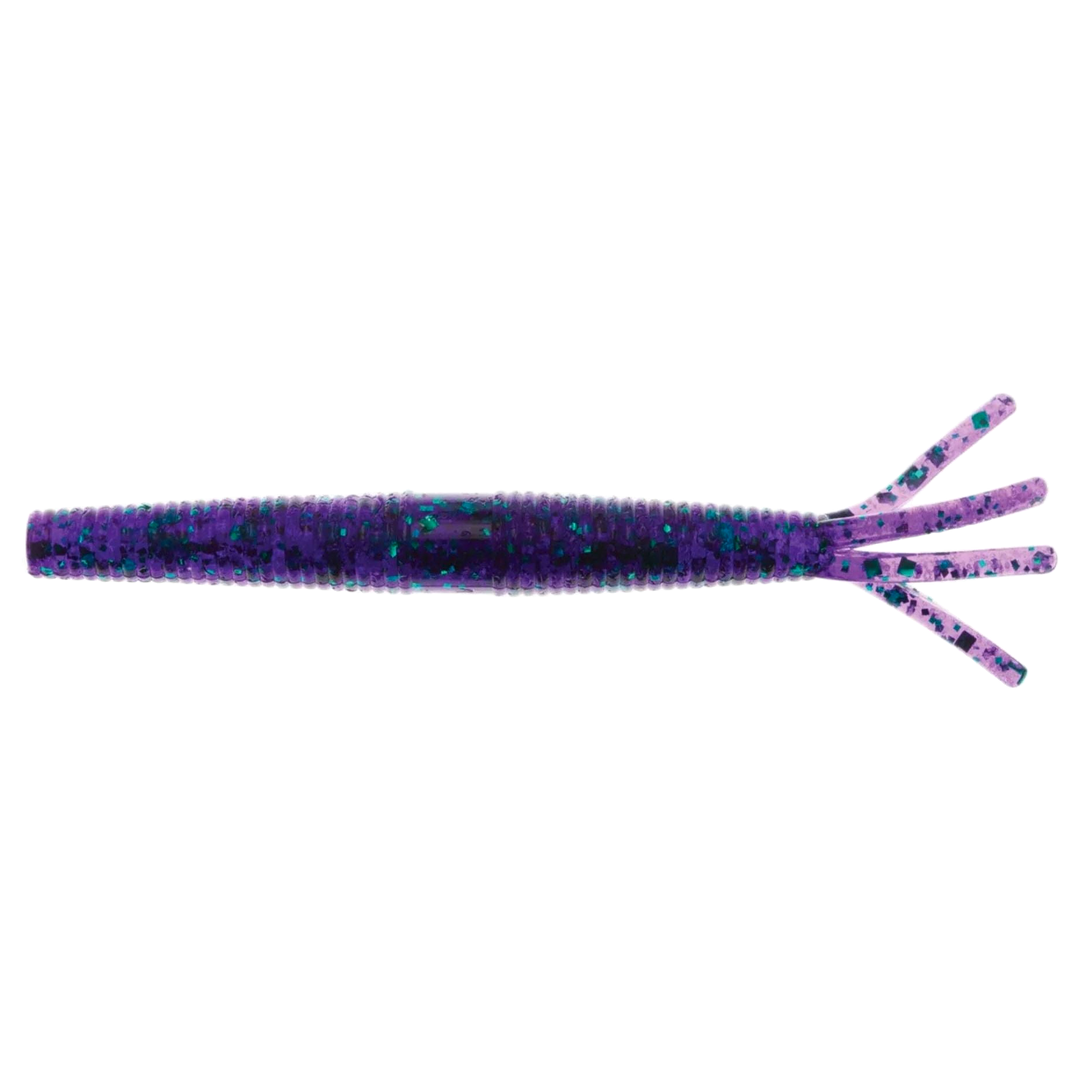 Z-Man Hula StickZ Jigi 4" Junebug sivulta, pää vasemmalla