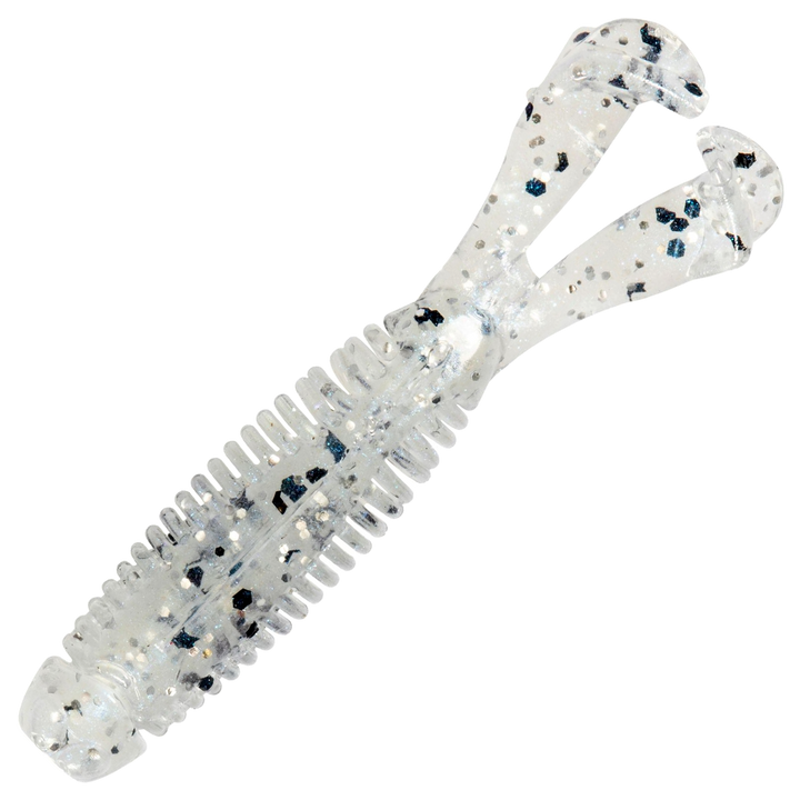 Z-Man Micro Goat Jigi 1.75", väri Blue Glimmer Sparkle: läpikuultava runko, mustat ja siniset pilkut