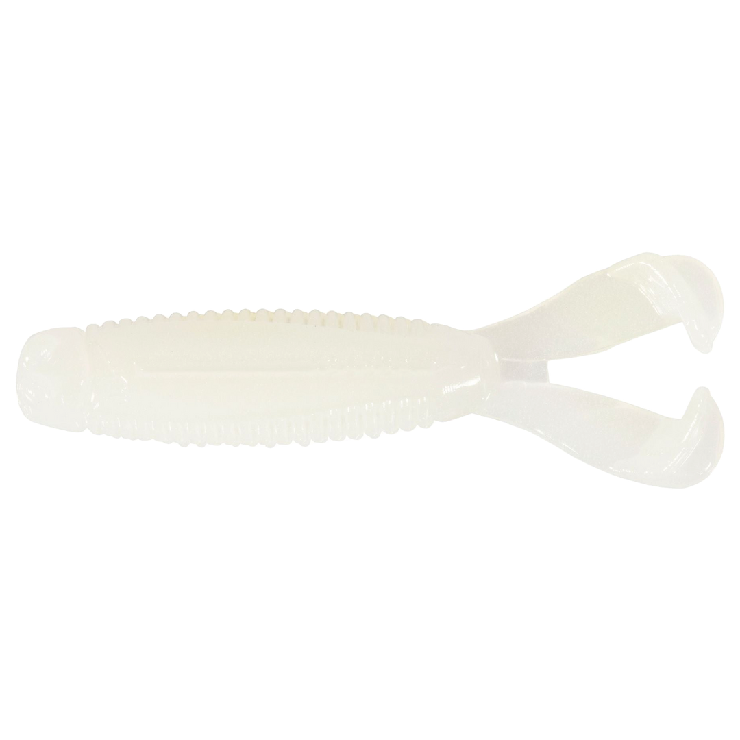 Z-Man Micro Goat Jigi 1.75" Glow ylhäältä, pää vasemmalla