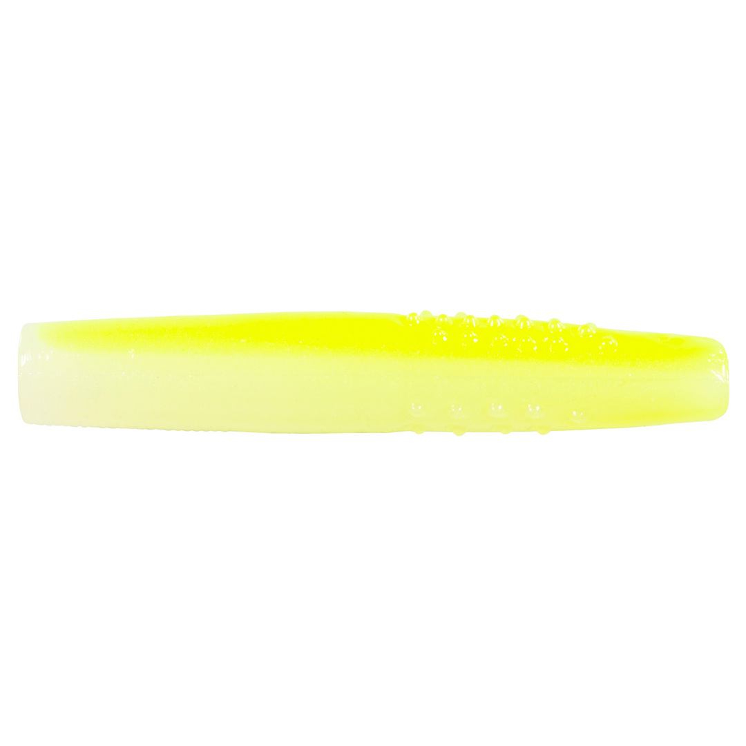 Z-Man Micro TRD Jigi 1.75" Glow Chartreuse sivulta, pää vasemmalla