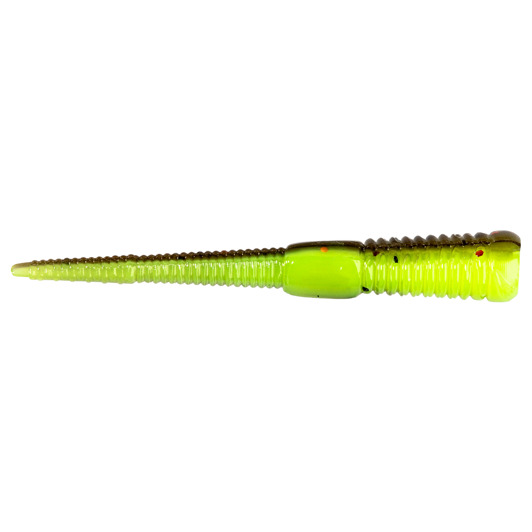 Z-Man Micro WormZ Jigi 2" Coppertreuse sivulta, pää oikealla