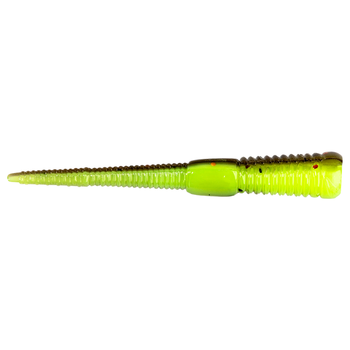 Z-Man Micro WormZ Jigi 2" Coppertreuse sivulta, pää oikealla