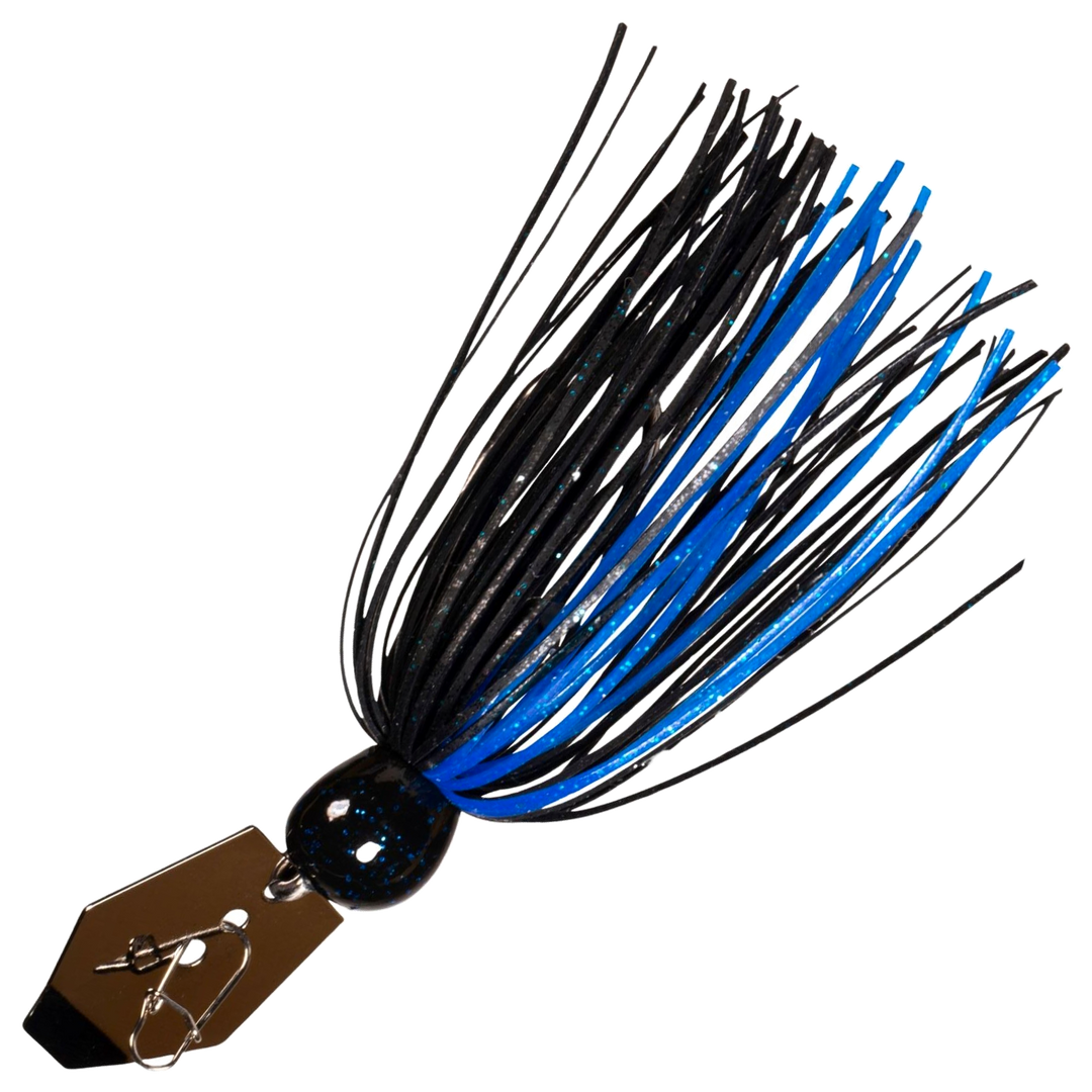 Z-Man Mini Max Chatterbait 14g, väri Black Blue: musta pää, musta ja sininen helma, hopeinen lapa