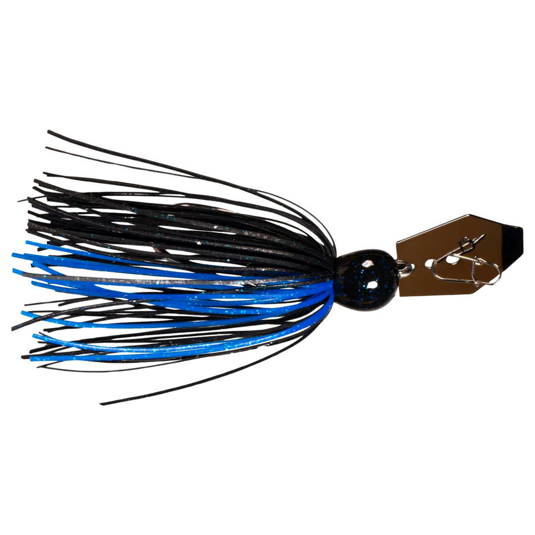 Z-Man Mini Max Chatterbait 14g Black Blue sivulta, pää oikealla