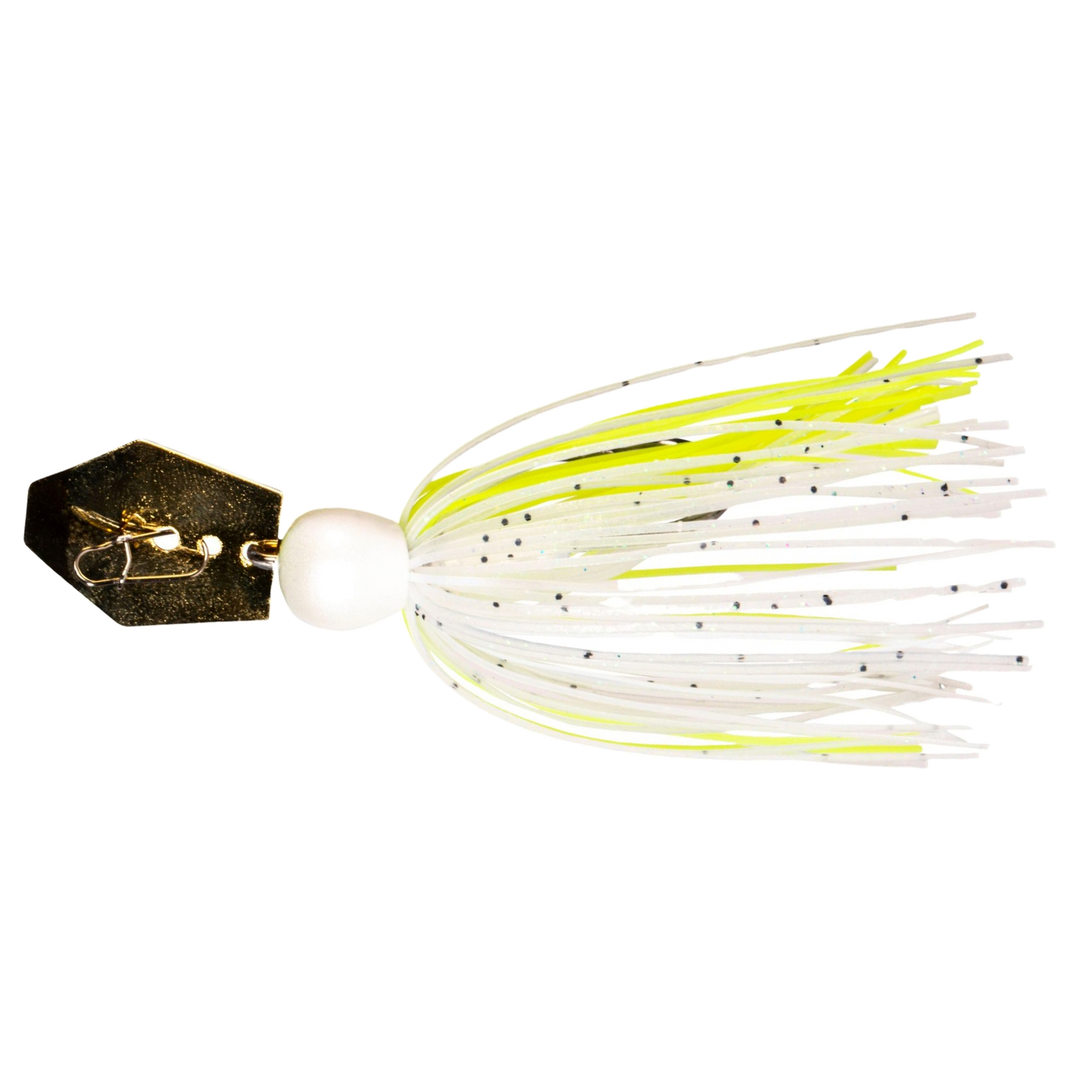 Z-Man Mini Max ChatterBait 7g Chart/White sivulta, pää vasemmalla