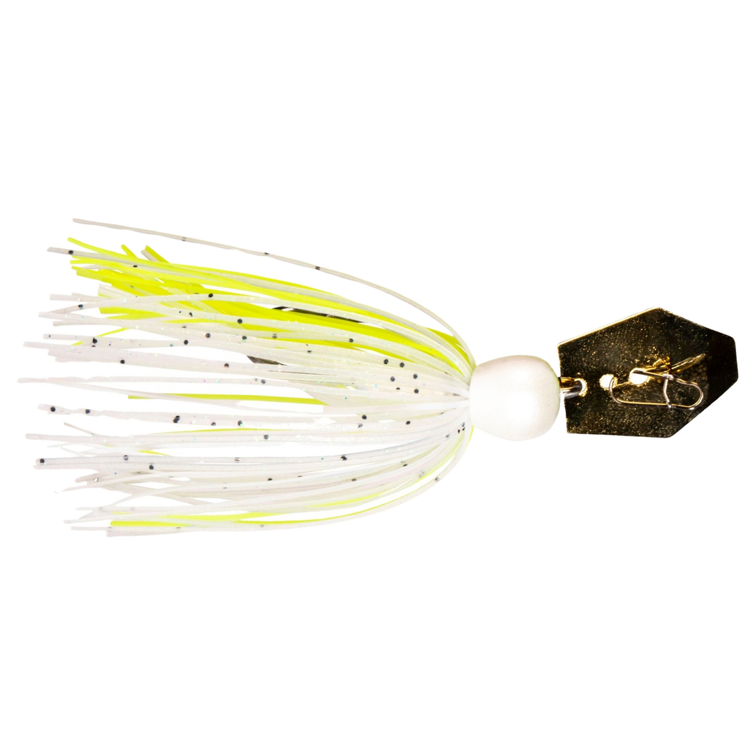 Z-Man Mini Max ChatterBait 7g Chart/White sivulta, pää oikealla