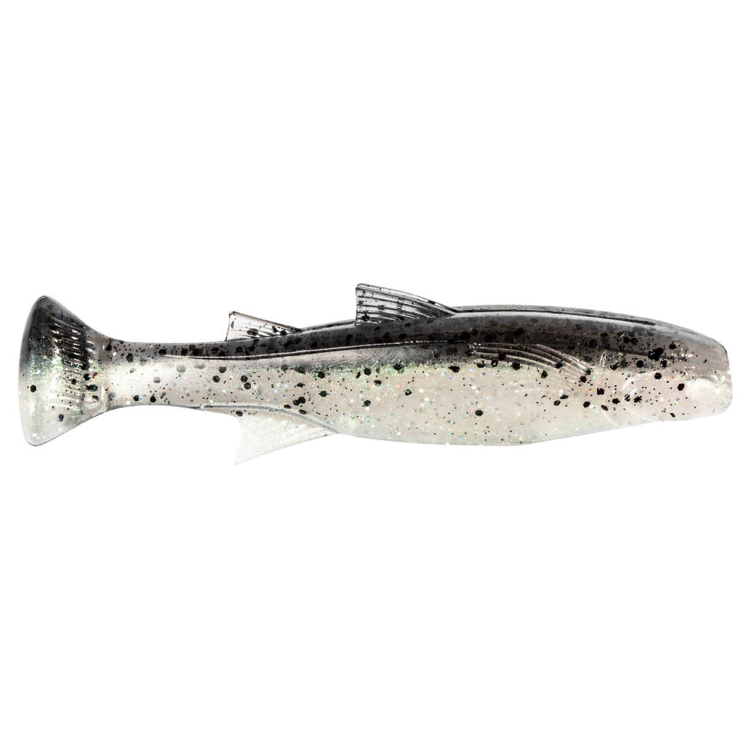 Z-Man Mulletron Jigi 3.3" Bad Shad sivulta, pää oikealla