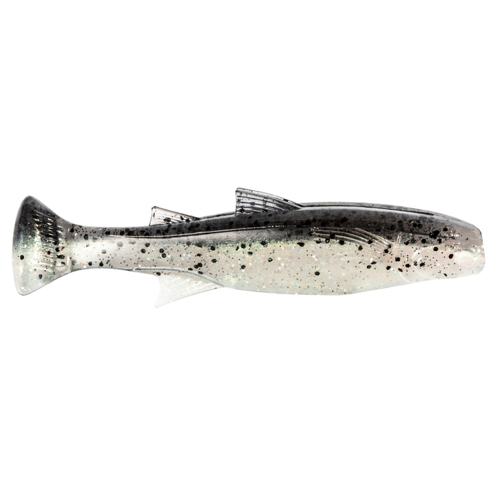 Z-Man Mulletron Jigi 4" Bad Shad sivulta, pää oikealla