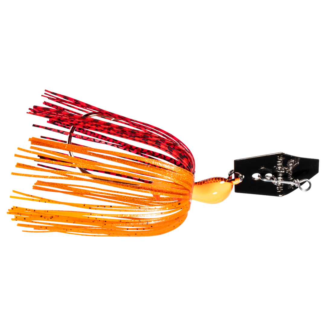 Z-Man Original Chatterbait 14g Fire Craw sivulta, pää oikealla