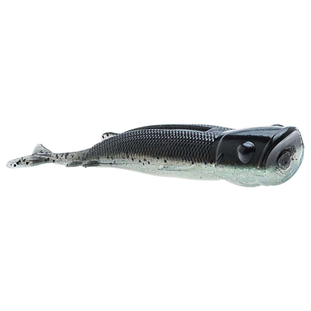 Z-Man Pop ShadZ Jigi 4" Bad Shad sivulta, pää oikealla