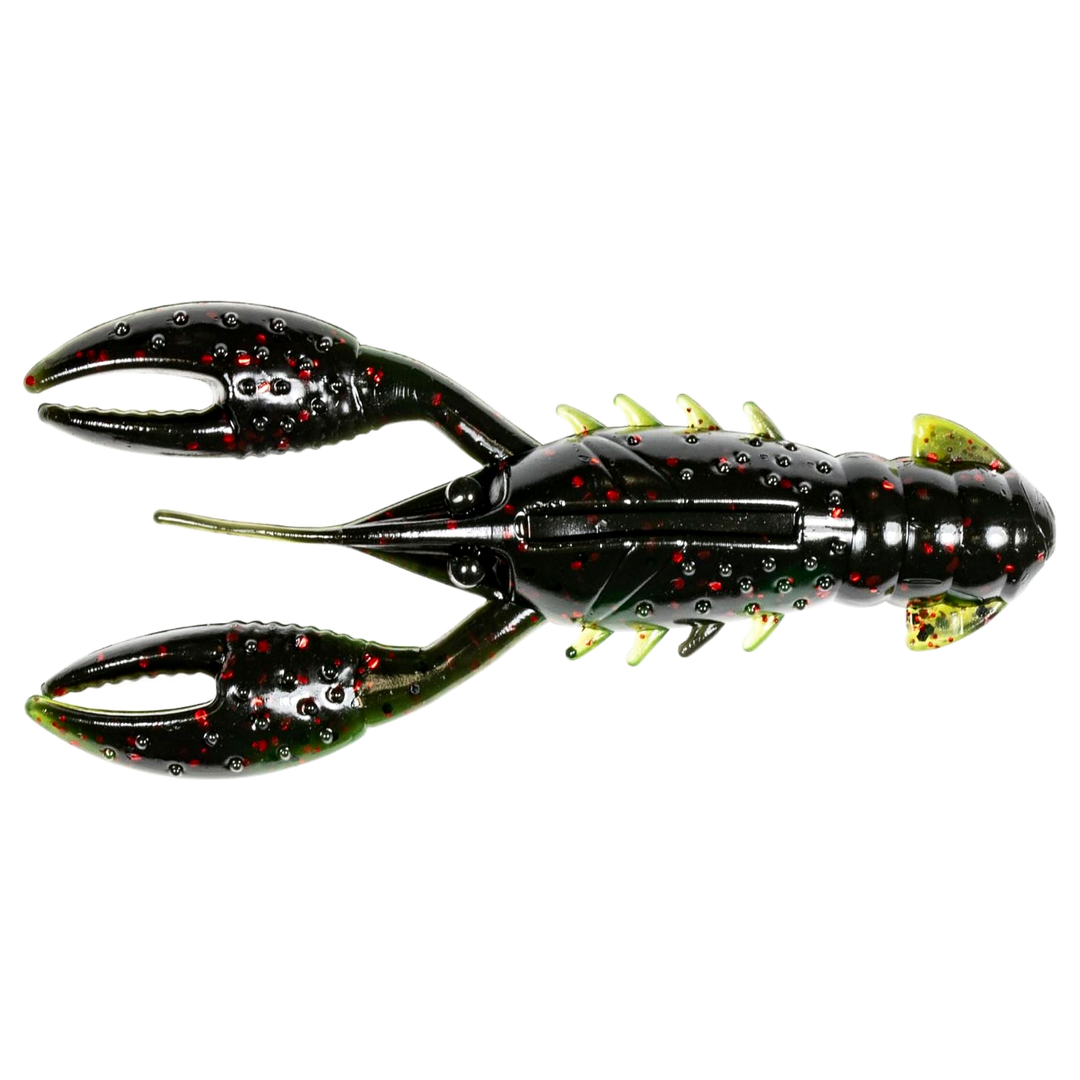 Z-Man Pro CrawZ Jigi 3.5" California Craw yläpuolelta, pää vasemmalla